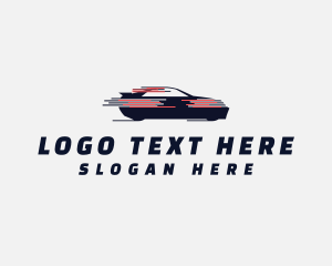 Racer - Fast Moving Car Automobile logo design
