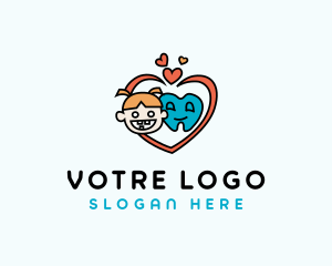 Kids - Cartoon Dental Pediatric logo design