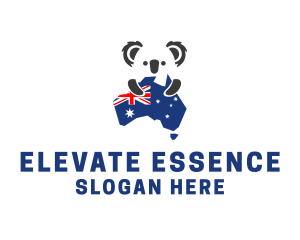 Animal Sanctuary - Australia Koala Bear logo design
