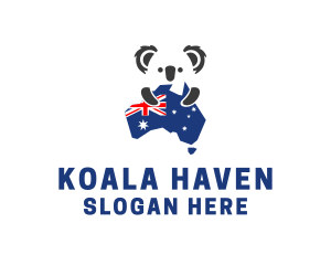 Australia Koala Bear logo design