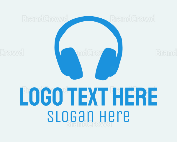 Blue DJ Headphones Logo