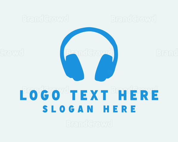 Blue DJ Headphones Logo