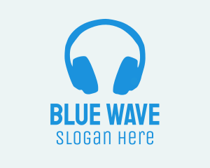 Blue DJ Headphones  logo design