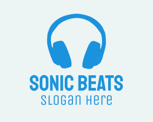 Headphones - Blue DJ Headphones logo design