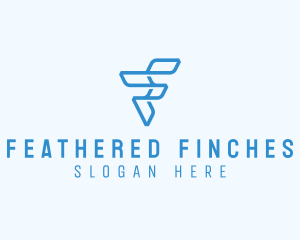 Fintech Startup Letter F logo design