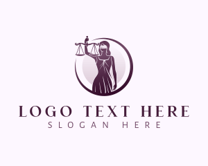 Human - Justice Scales Woman logo design