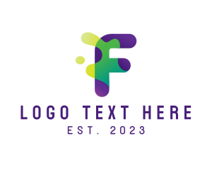Goo - Slime Splash Letter F logo design