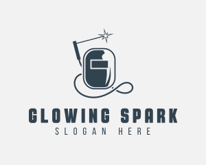 Welding Helmet Spark logo design