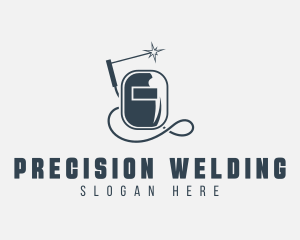 Welding Helmet Spark logo design