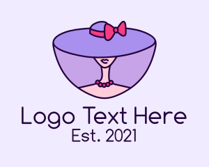 Necklace - Woman Stylist Hat logo design