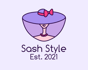 Woman Stylist Hat  logo design