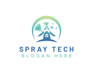 Sprayer - Broom Sprayer Cleaner logo design