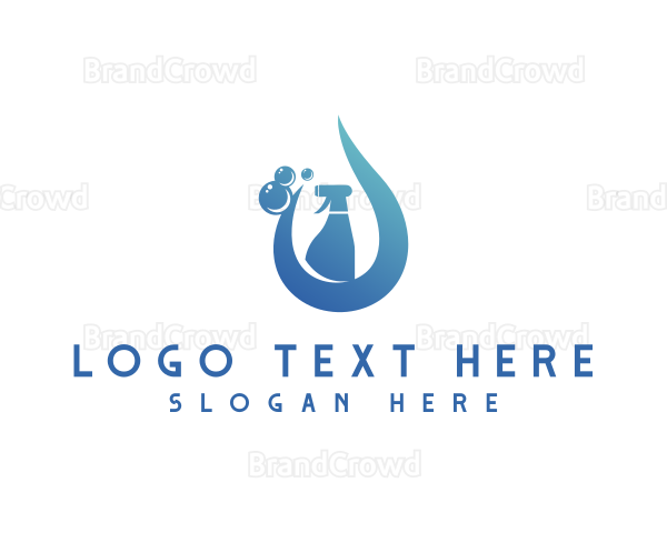 Spray Cleaning Bubble Logo
