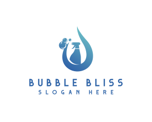 Bubble - Spray Cleaning Bubble logo design