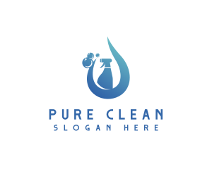 Spray Cleaning Bubble logo design