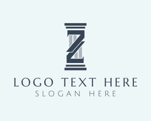 Column - Contractor Column Letter Z logo design