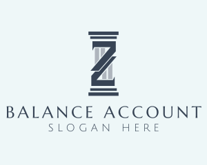 Account - Contractor Column Letter Z logo design