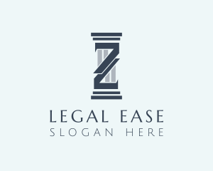 Judiciary - Contractor Column Letter Z logo design