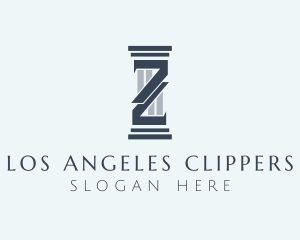 Criminologist - Contractor Column Letter Z logo design