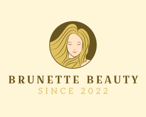 Brunette - Woman Beauty Hair Salon logo design