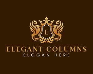 Phoenix Elegant Crown logo design