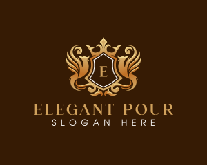 Phoenix Elegant Crown logo design