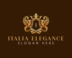 Phoenix Elegant Crown logo design