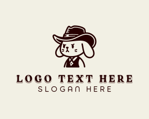 Pet Accessory - Cowboy Hat Bunny logo design