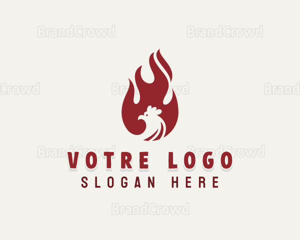 Chicken Flame Roasting Logo