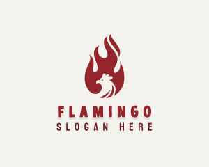 Poultry - Chicken Flame Roasting logo design