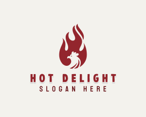 Chicken Flame Roasting logo design