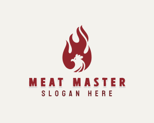 Chicken Flame Roasting logo design