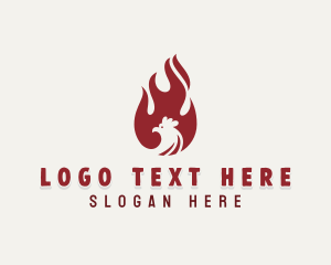 Fire - Chicken Flame Roasting logo design