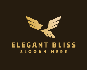 Elegant - Golden Flying Eagle logo design