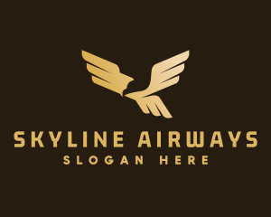 Airway - Golden Flying Eagle logo design