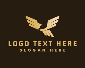 Airway - Golden Flying Eagle logo design