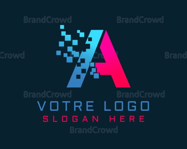 Digital Pixel Lettermark A Logo