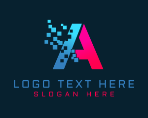 Web Development - Digital Pixel Lettermark A logo design