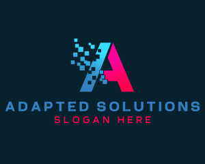 Digital Pixel Lettermark A logo design