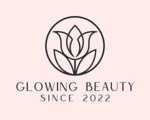 Tulip Flower Aesthetician logo design