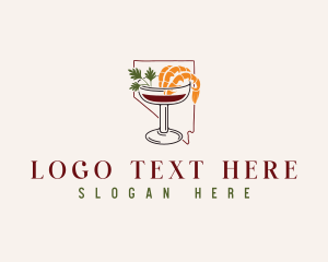 Map - Nevada Shrimp Cocktail logo design