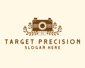 Shooting - Retro Floral Camera logo design