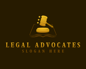 Legal Gavel Book logo design