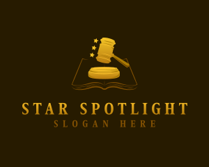 Legal Gavel Book logo design