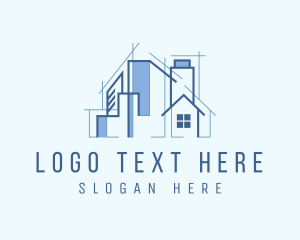 Urban - Blue Architecture Building logo design