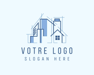 Blue Architecture Building Logo