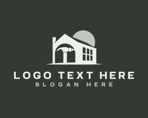 Residential - House Renovation Hammer logo design