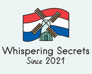 Netherlands Flag Windmill logo design