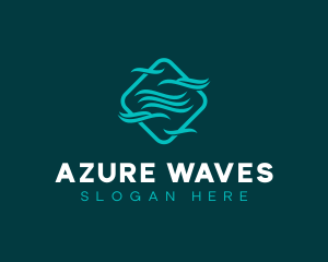 Digital Technology Waves logo design