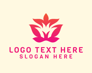 Lotus - Yoga Pose Letter M logo design